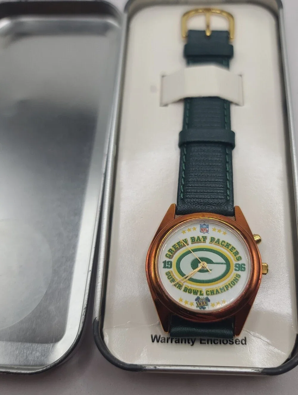 Vintage Sun Time Green Bay Packers NFL Wrist Watch